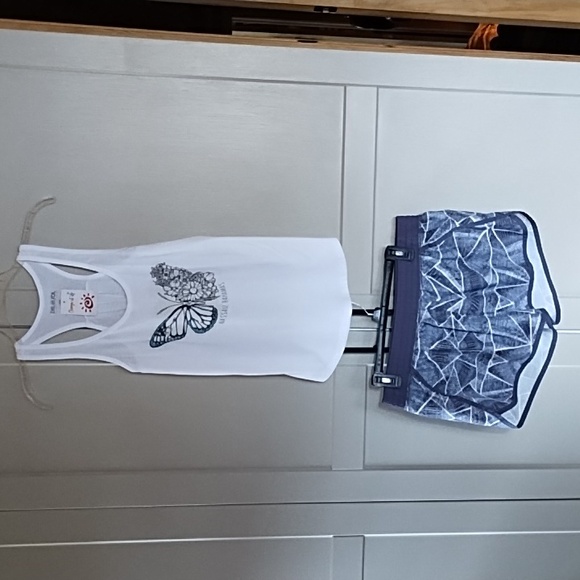 Under Armour Pants - Champion Women's Athletic Shorts in Black and Gray W White Large Tank Large